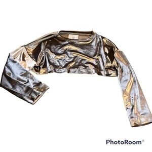 Belen Amigo cropped velvet shirt